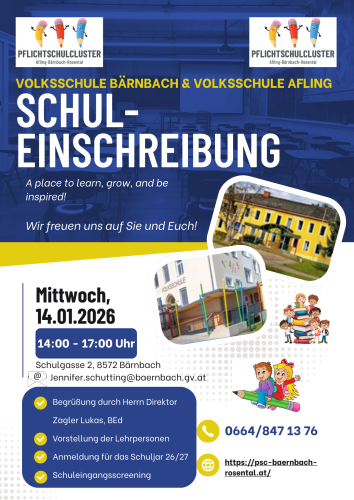 Schuleinschreibung_Bärnbach_Afling